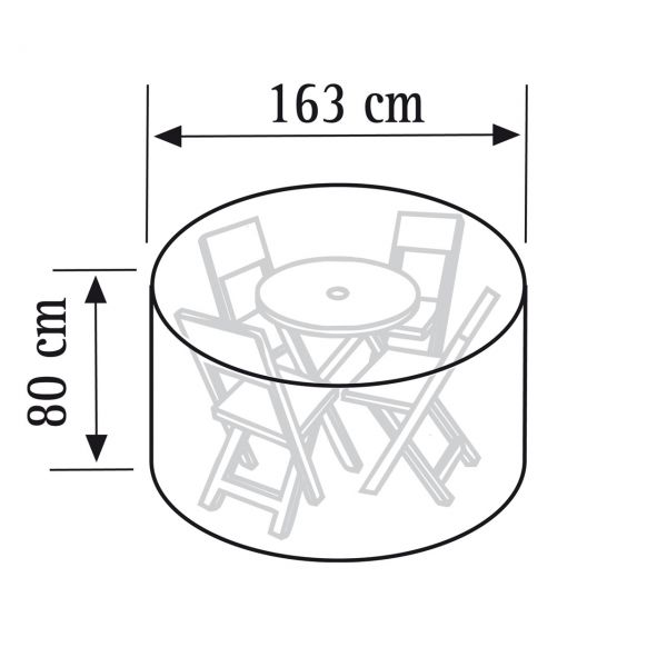 Gartenmöbel-Abdeckung runde Tischgruppe grün